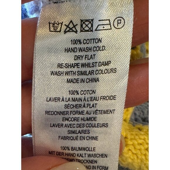 French Connection Sweater Women‎ Small White Ladder Stitch Crochet Crop Tank Top - Picture 11 of 11